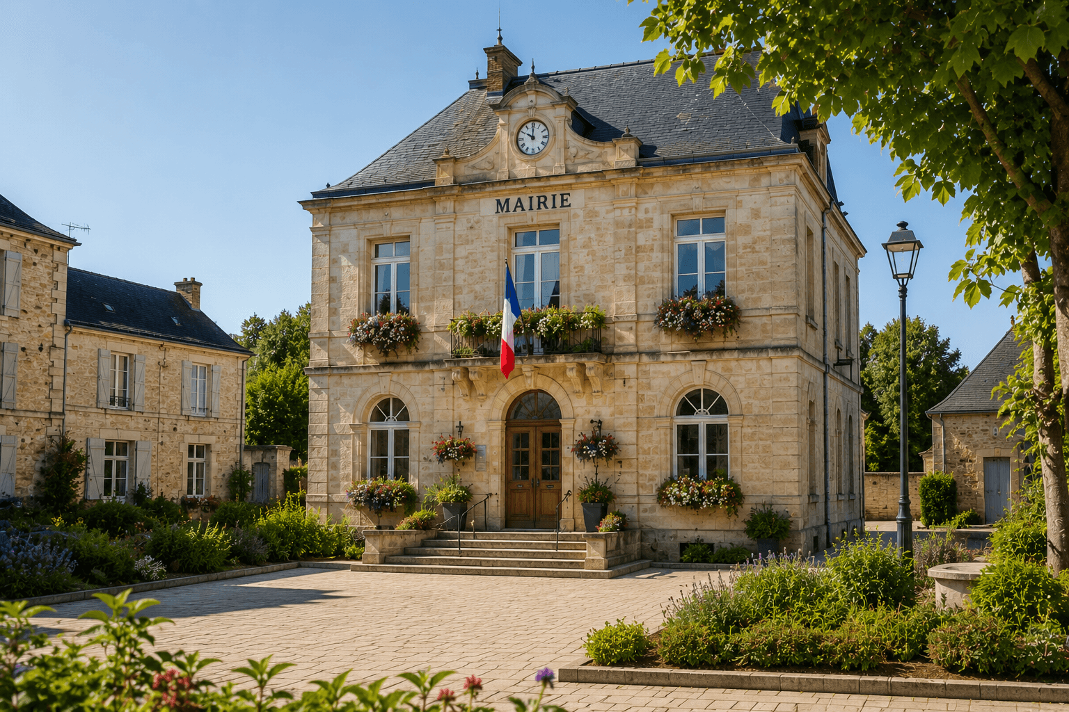 Mairie représentant l'ancrage territorial de l'opération énergie